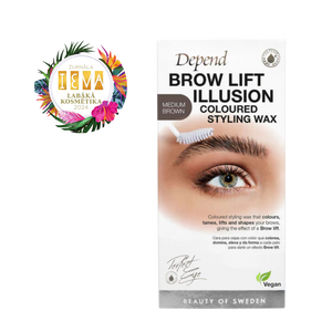 Depend Brow Lift Illusion Coloured Styling Wax - Medium Brown